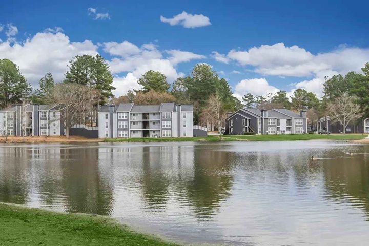 Community on a lake